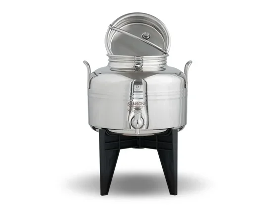 מיכל שמן 5 ליטר-סנסוני + ברז + מעמד - SANSONE איטליה