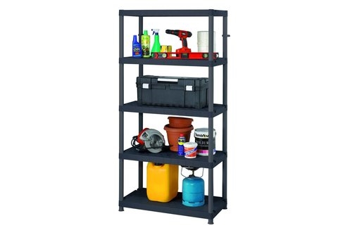 סט 5 מדפים 18" סיגמא/סוואנה שחור כתר KETER