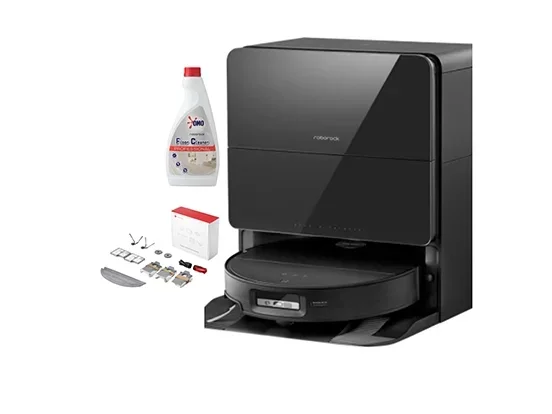 שואב אבק רובוטי שחור SAROS 10 רובורוק - ROBOROCK