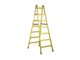 סולם עץ כפול צהוב 7 שלבים RANA56