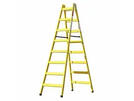 סולם עץ כפול צהוב 8 שלבים RANA56