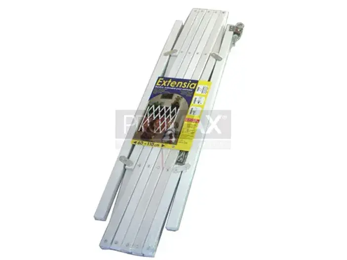 מחסום אקורדיון מעץ לבן  (נפתח 110-60 ס"מ)