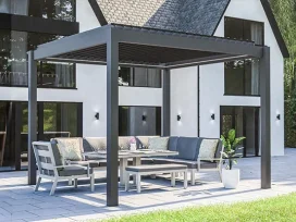 נאקוס - פרגולה 3*3 אפור אלומיניום GARDA