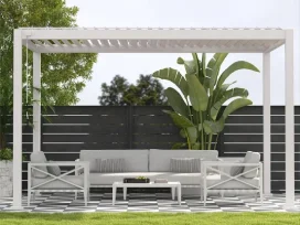 נאקוס - פרגולה 4*3 אוף ואיט אלומיניום GARDA