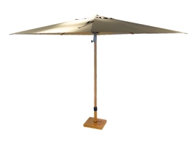 ונציה - שמשיית אמצע 3*3 חום אפרפר כולל בסיס אלומיניום GARDA (אין אחריות על שמשיות)