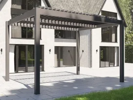 נאקוס - פרגולה 4*3 אפור אלומיניום GARDA