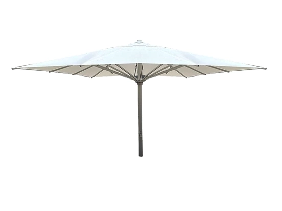 טראס - שמשיית אמצע 4*4 לבן אלומיניום ללא בסיס GARDA (אין אחריות על שמשיות)