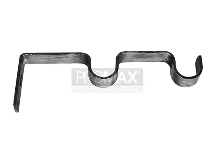 רגל קיר כפולה כסף מושחר (15 ס"מ) לסט נפחות 19 מ"מ (זוג)