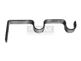 רגל קיר כפולה כסף מושחר (15 ס"מ) לסט נפחות 19 מ"מ (זוג)