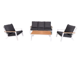 לוזון - מערכת ישיבה אוף ואיט תלת אלומיניום/פוליווד GARDA