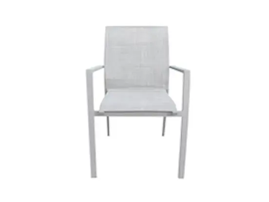 טורנטו - כסא אלומניום ריפוד כפול לבן GARDA