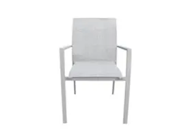 טורנטו - כסא אלומניום ריפוד כפול לבן GARDA