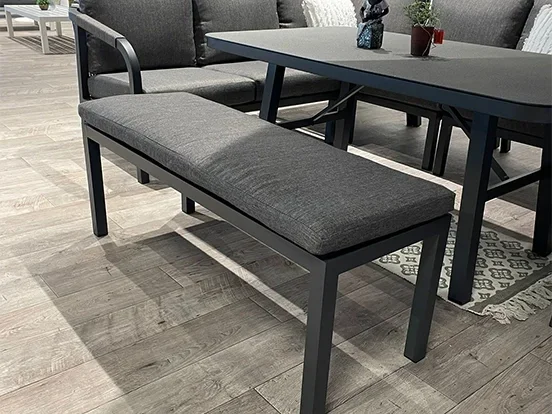 טינה - פינת ישיבה פינתית אפור אלומיניום GARDA