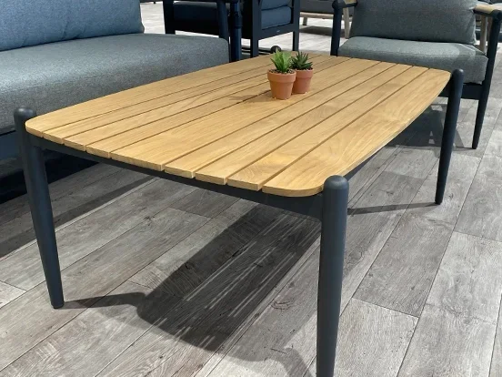 טים - מערכת ישיבה אפור תלת אלומיניום/טיק GARDA