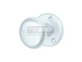 ידית כפתור אלום קבוע לבן בבליסטר PROMAX