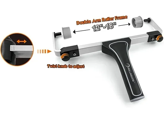 מארז רולר פס שחור 46 ס"מ + מגש + ידית ROLLINGDOG