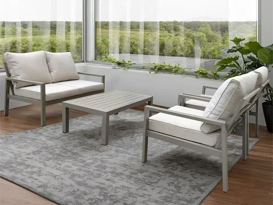 אלין - מערכת ישיבה שמפניה דו אלומיניום GARDA