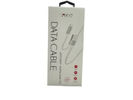 כבל טעינה אוניברסלי לבן- USB- IPHONE SANKYO