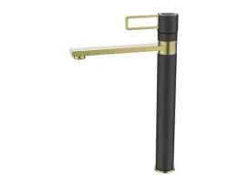 ברז פרח גבוה MATTEO שחור/זהב מוברש AQUILA PREMIUM