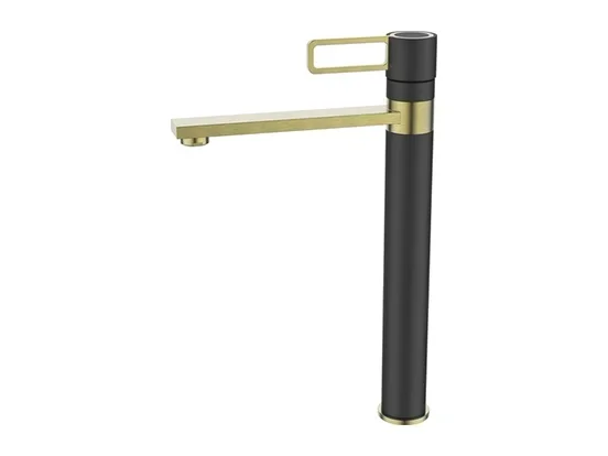 ברז פרח גבוה MATTEO שחור/זהב מוברש AQUILA PREMIUM