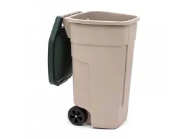 פח אשפה 110 ליטר עם גלגלים - בז' כתר KETER