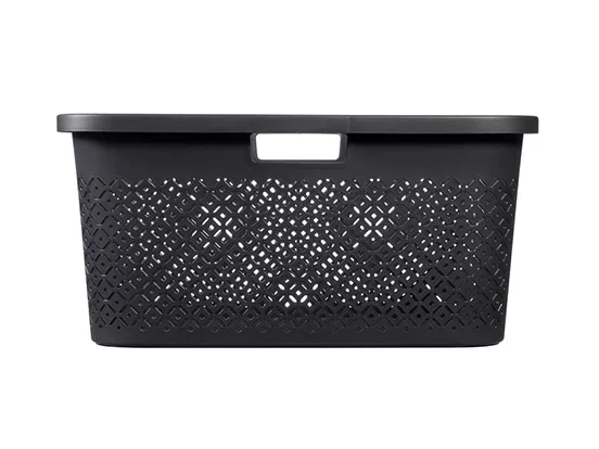 סל כביסה 47 טרצו שחור כתר KETER