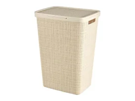 סל כביסה 58 ליטר יוטה קרם - כתר KETER