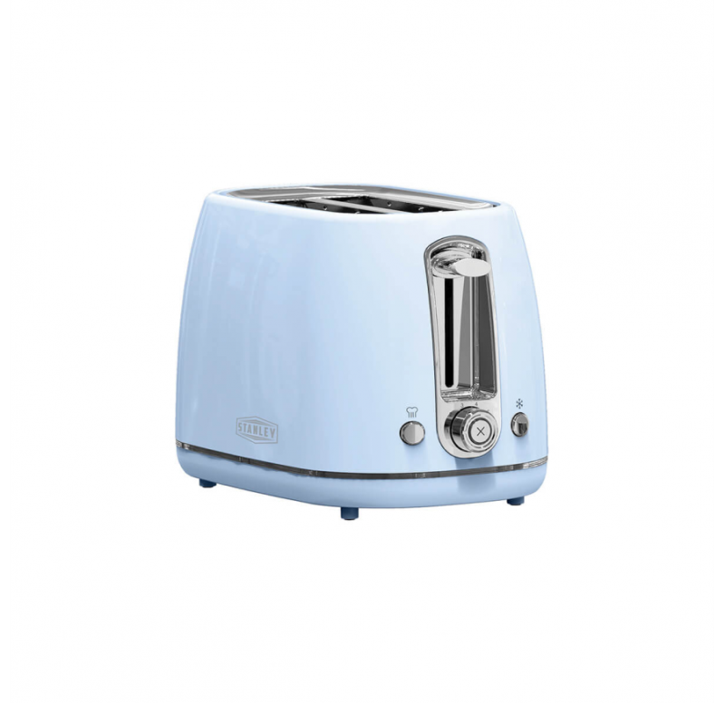 מצנם ל-2 פרוסות STANLEY   900W Baby blue פרימיום
