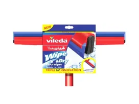 וילדה - מגב רצפה עם פס ייבוש כחול + מוט VILEDA