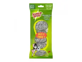 סקוטש ברייט ספוגית מתכת אל חלד 2 יח