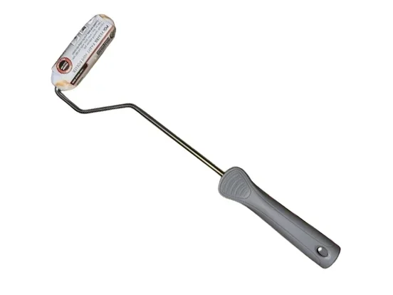 רולר מיני 10 ס"מ פס צהוב + ידית ROLLINGDOG