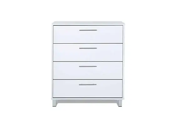 שידה 4 מגירות לבן דגם 384 יראון YIRON