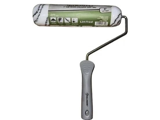 רולר פס שחור 23 ס"מ THE BOXER + ידית ROLLINGDOG