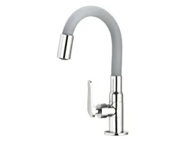 ברז פרח מים קרים דגם 9 פית גומי אפור AQUILA