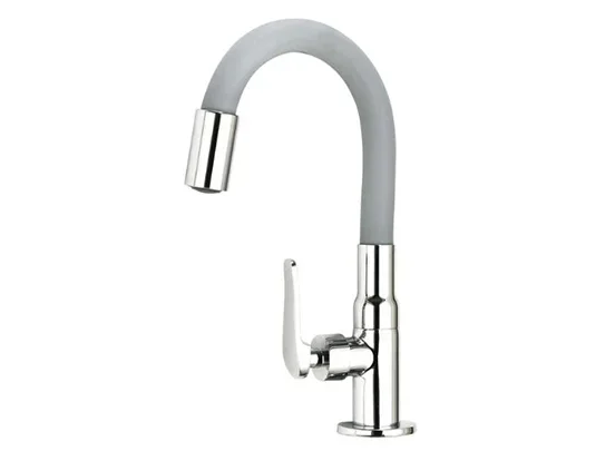 ברז פרח מים קרים דגם 9 פית גומי אפור AQUILA