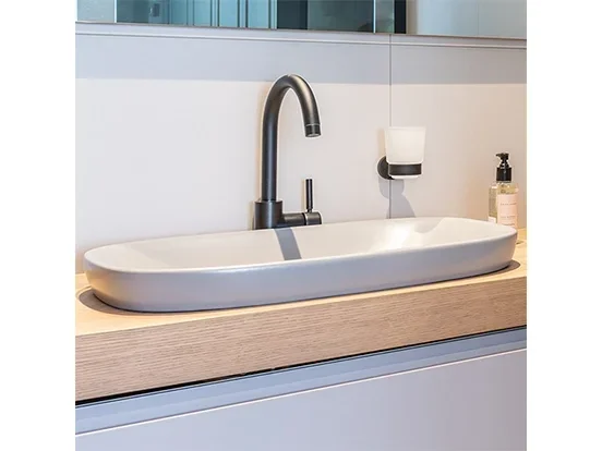 ברז פרח DONALD שחור ארוך AQUILA PREMIUM