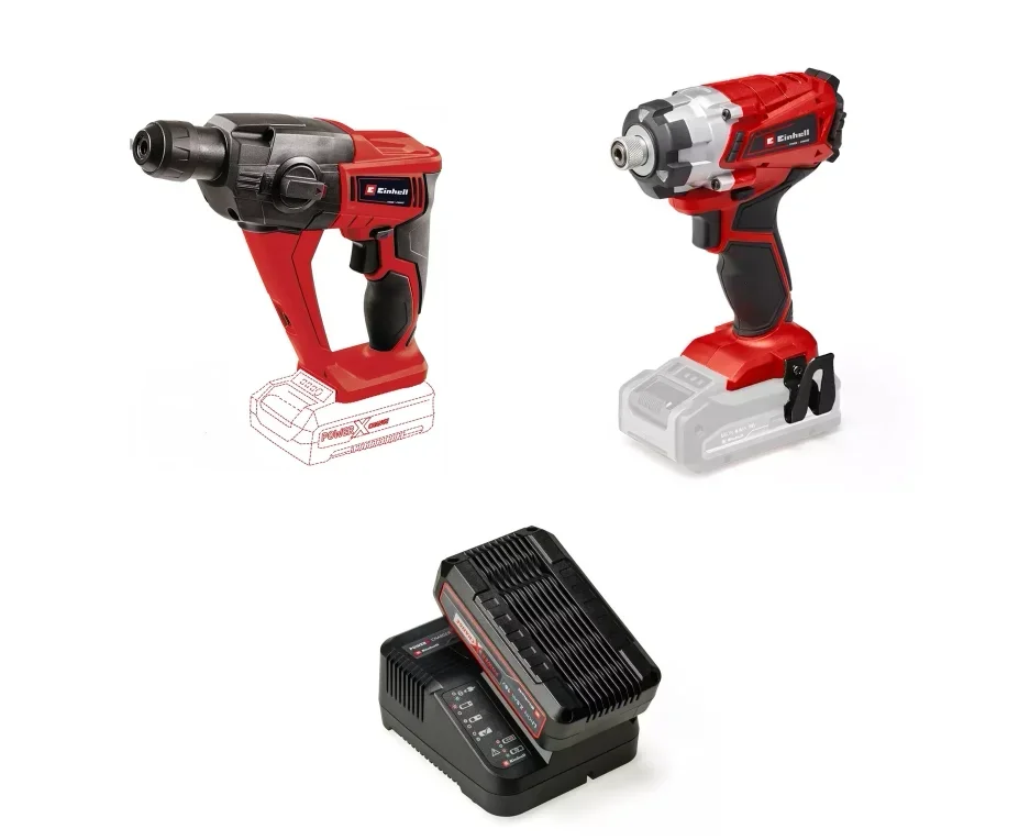 סט כלים גוף אימפקט+ פטישון במזוודה מפוארת 18V איינהל Einhell