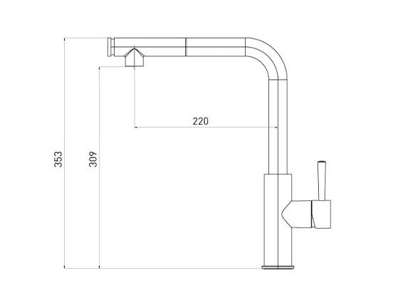 ברז נשלף CLOD זהב מוברש AQUILA PREMIUM