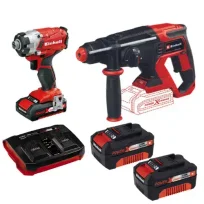 סט מקצועי אימפקט + פטישון 18V בראשלס איינהל Einhell