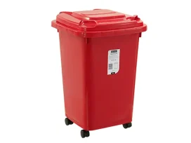 עגלת אשפה 50 ליטר אדום ALI SLAMY