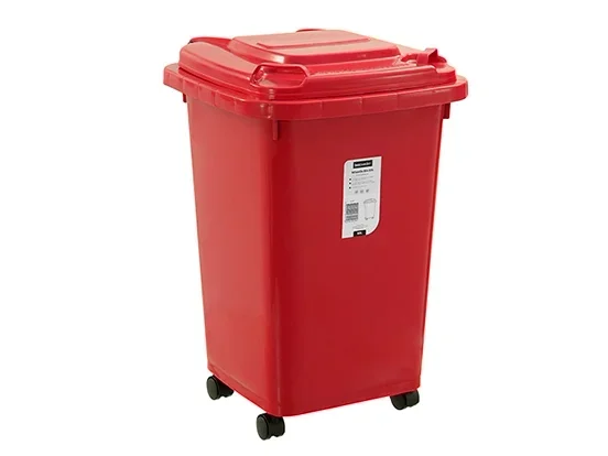 עגלת אשפה 50 ליטר אדום ALI SLAMY