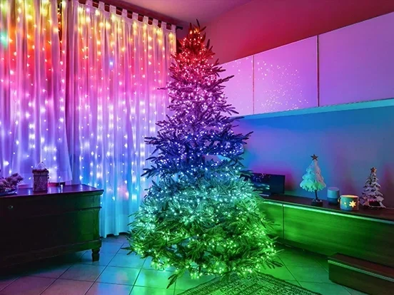 שרשרת תאורת לד סולארית 10 מטר צבע מחליף ALI SLAMY