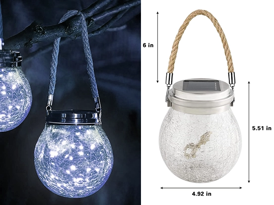 עששית סולארית נתלה אור לבן/קר ALISLAMY