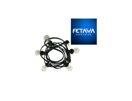 כבל גרילנדה 15 מטר-15 בתי נורה-תקני FETAYA פתיה