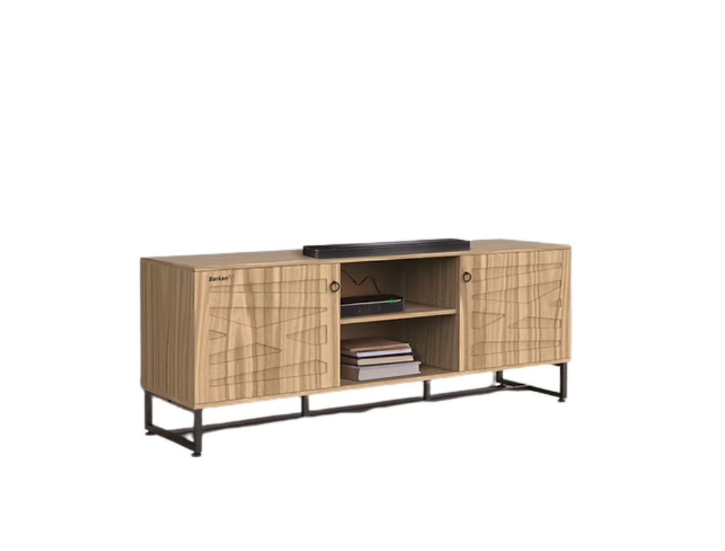 מזנון טלוויזיה 4תאי אחסון אורך 150סמ דגם ארז חלק1+2