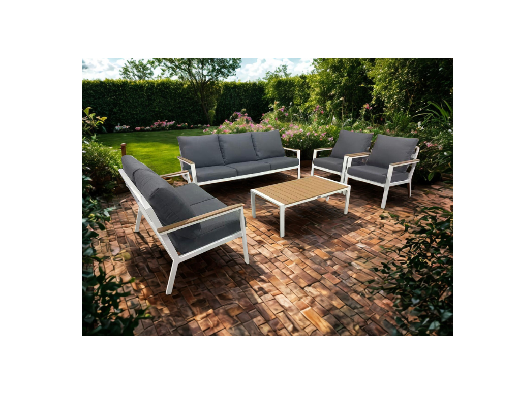 פאטנה - מערכת ישיבה אוף ואיט תלת/דו אלומיניום/פוליווד GARDA