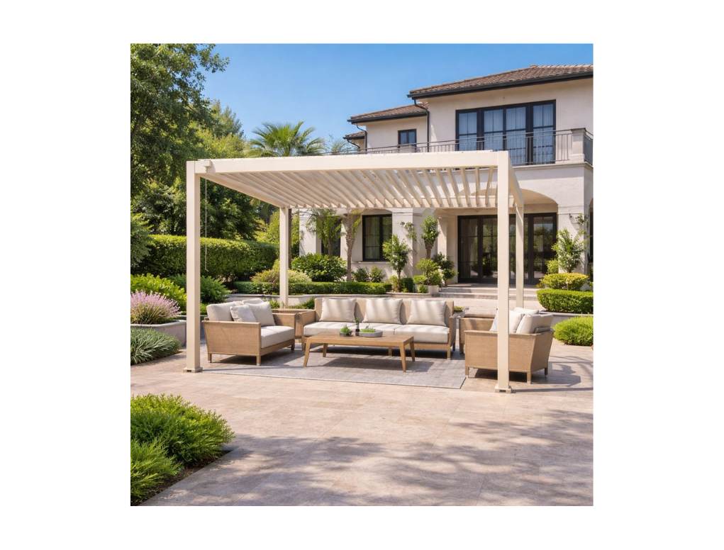 נאקוס - פרגולה 6*3 שמפניה אלומיניום GARDA