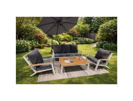 לוזון - מערכת ישיבה אוף ואיט תלת אלומיניום/פוליווד GARDA