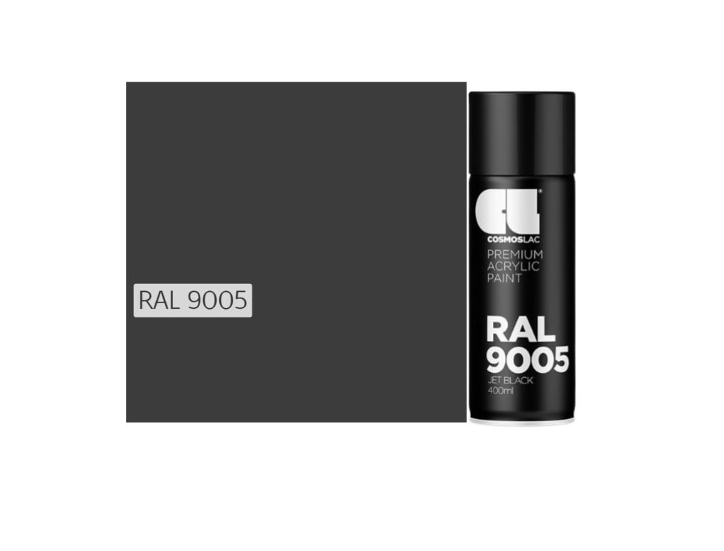Cosmos Lac RAL | קוסמוס לק ספריי ראל מבריק – 9005 - 400 מ"ל
