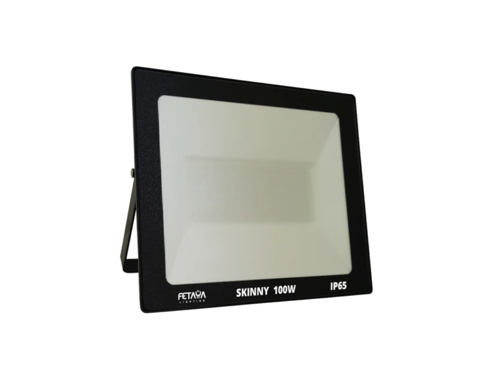 פנס הצפה SKINNY 100W שחור גוון 65K מוגן IP65